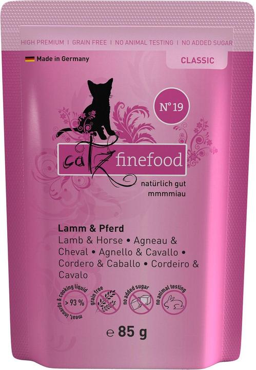 Produktbild Catz Finefood No.19 Lamm&Pferd (Adult, 16 Stk., 90 g)