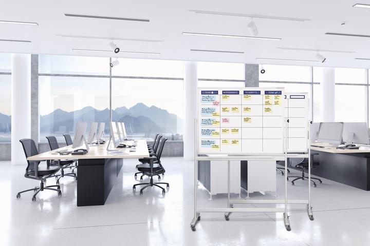 Produktbild Magnetoplan SCRUM BOARD – Whiteboard Standard-Set (1200 x 900 mm)