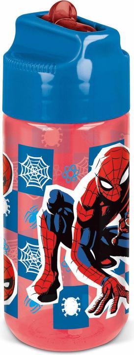 Actual product image Magni Spiderman 430ml drinking bottle with straw (0.43 l)
