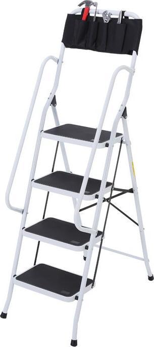 Actual product image Swisshandel24 Folding step Stepladder with 4 steps Stepladder with handle Scaffolding trestle with bag Load (Folding step, 50 cm)