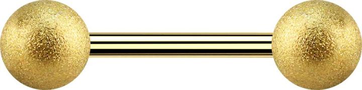 Immagine prodotto Star Piercing Bilanciere placcato in oro con due sfere maculate (Acciaio chirurgico 316L)