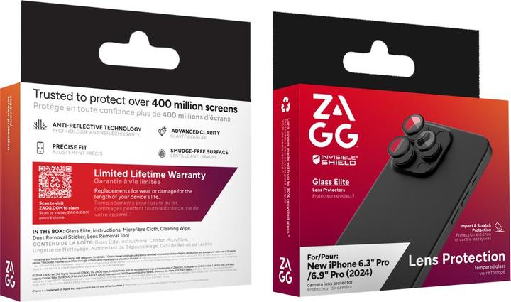 Zagg Glass Elite (1 Stück, Apple iPhone 16 Pro Max, Apple iPhone 16 Pro)