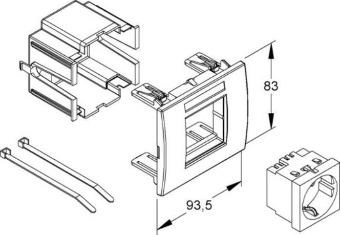Actual product image Niedax GES 1 R EDV device installation system