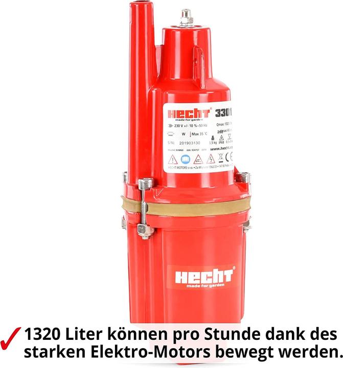 Image du produit Hecht 3301 Pompe à membrane (Pompe à eau claire)