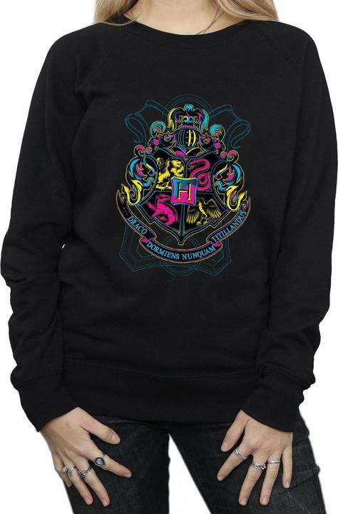 Actual product image Womens/Ladies Neon Hogwarts Crest Sweatshirt (XL)