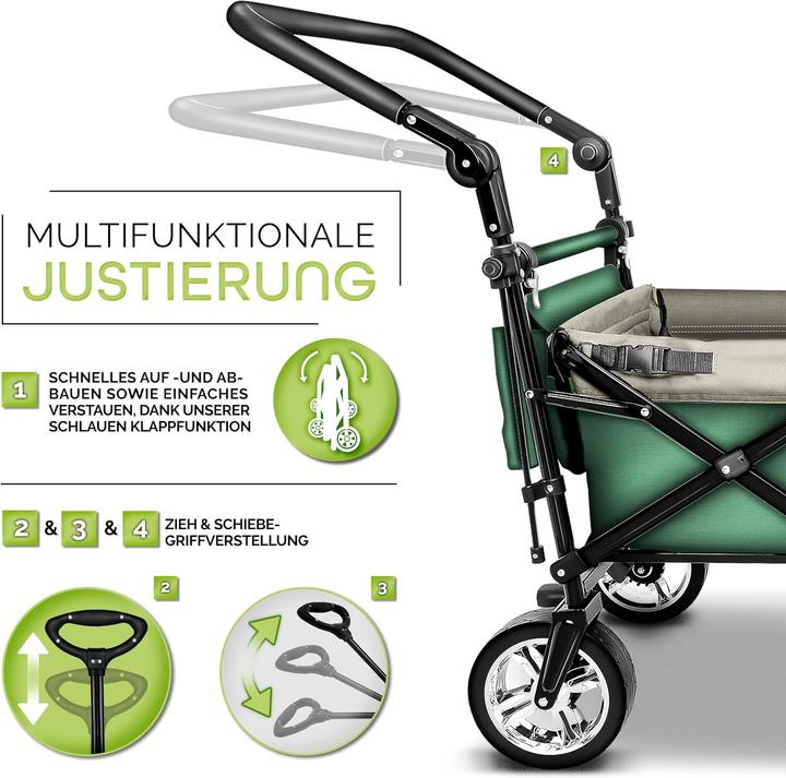 Actual product image Tresko Foldable handcart with roof