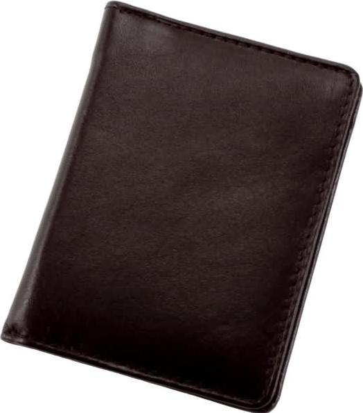 Image du produit Etui pour bloc-notes, en cuir, noir avec poche filet pour cartes de visite, bloc-notes DIN A8