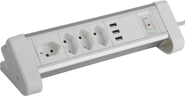 Schönenberger Tischsteckdosenleiste (7 x, Typ 13, USB-A, 2 m)