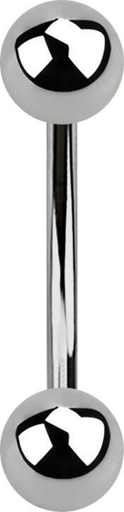 Produktbild Star Piercing Sterile Micro Banane silber mit zwei Kugeln (ohne Messing, Titan G23)