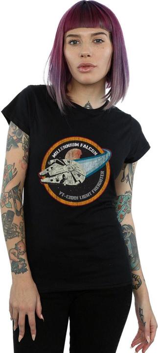 Produktbild Star Wars Millennium Falcon Badge TShirt (L)