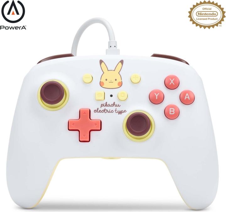 Image du produit PowerA Manette filaire améliorée pour Nintendo Switch - Type électrique Pikachu (Switch)