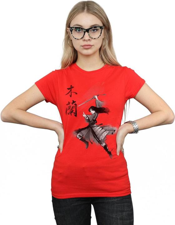 Actual product image Disney Womens/Ladies Mulan Movie Sword Jump Cotton T-Shirt (L)