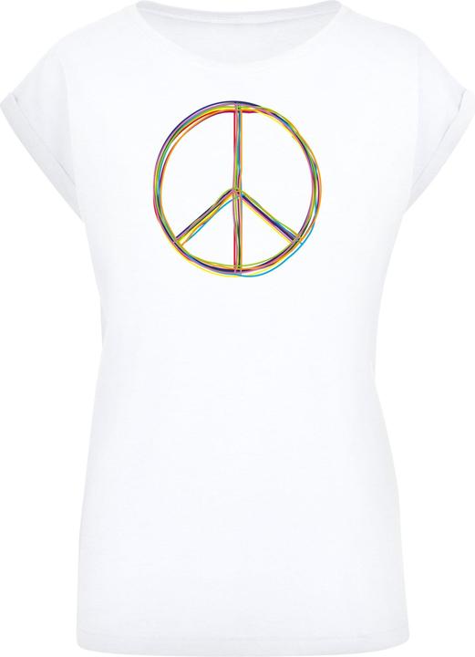 Image du produit Merchcode Peace Multicolor avec tee-shirt femme à épaules étendues - 161399 (XS)