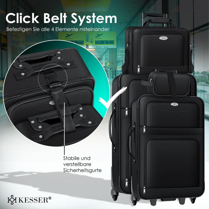 Actual product image Kesser Suitcase set (60 l, Hand luggage (up to 50 litres), M (50 - 90l), L (90 - 115l))