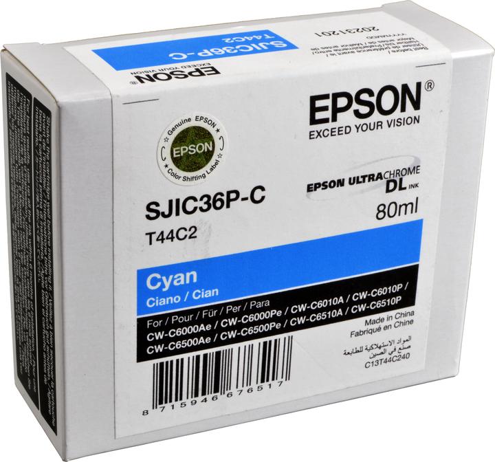 Productafbeelding Epson SJIC36P(C) - 80 ml - cyaan - origineel - inktpatroon (C)