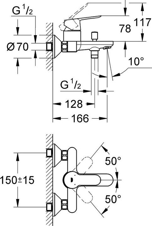 Immagine prodotto Grohe Einhand-Wannenbatterie BAUEDGE