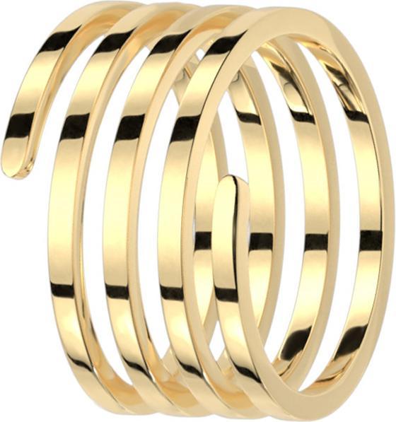 Produktbild Star Piercing Ring vergoldet Spirale (Messing, Chirurgenstahl 316L)