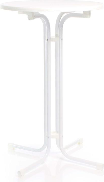 Immagine prodotto Wiltec Tavolo bistrot pieghevole Toboli bianco Ø 80 cm tavolo alto tavolo bar tavolo festa rotondo