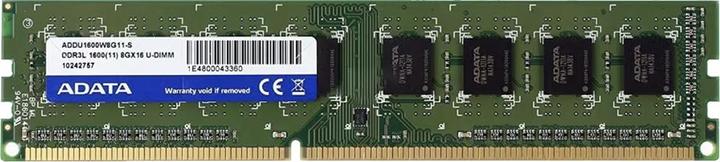 Produktbild Adata ADDU1600W8G11-S memory module GB DDR3L (1 x 8GB, 1600 MHz, DDR3-RAM, DIMM)