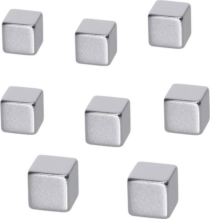 Sigel Neodymium magneetkubus, afmeting: 10 x 10 x 10 mm, vernikkeld (8 x)
