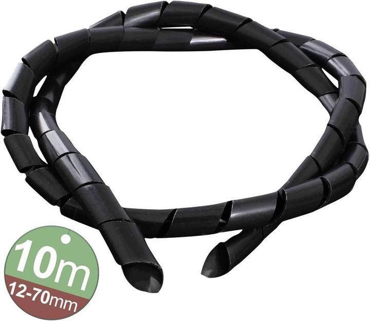 Actual product image Quadrios 2111C146 Spiral hose 12 to 70 mm Black 1 set (Cable spiral hose, 1000 cm)