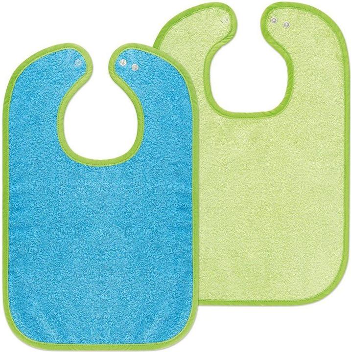 Actual product image Bib set of 2 giant bibs with press studs - ocean lime