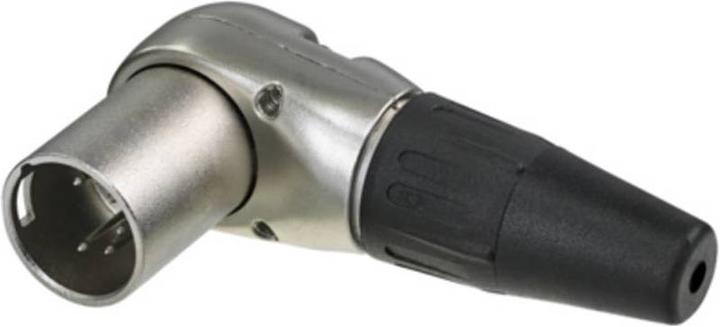 Produktbild Rean 5-polige Winkelkabelstecker, verchromtes Gehäuse, Gold beschichtete Kontakte
