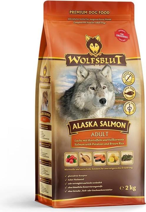 Immagine prodotto Wolfsblut Cibo secco per cani Alaska Salmon ADULT Salmon & Potato (Adulto, 1 pz., 2000 g)