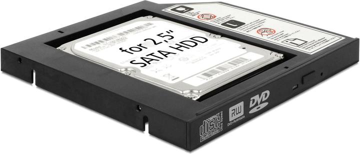 Image du produit Delock Adaptateur de baie DVD pour SSD 2.5 SATA pour HDD&SSD 2.5 SATA