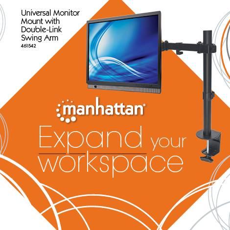 Actual product image Manhattan Table mount monitor arm (Table, 32")