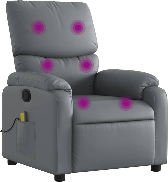 Produktbild VidaXL Massagesessel Grau Kunstleder,Farbe: Grau,Material