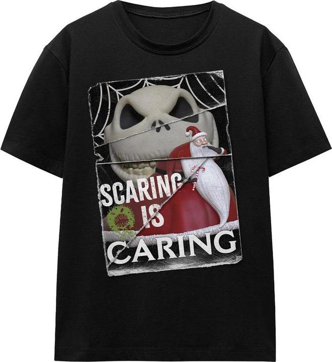 Actual product image The Nightmare Before Christmas Unisex Adult Scaring Is Caring T-Shirt (S)