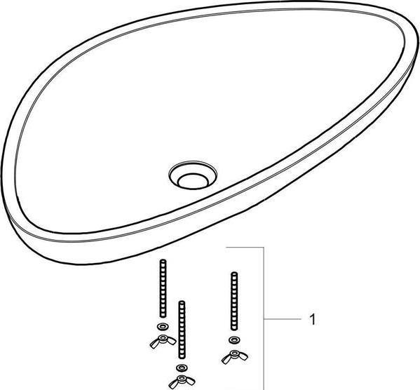 Image du produit hansgrohe Vasque AXOR MASSAUD Vasque à poser 600mm blanc (450 mm, 570 mm)