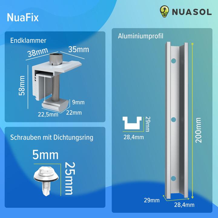 Actual product image Nuasol Solar panel bracket (Solar system mounting material)