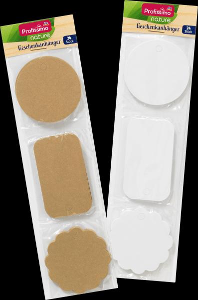 Produktbild dm Profissimo nature Geschenkanhänger "3 Formen" (Geschenkband)