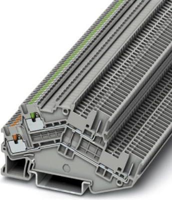 Produktbild Phoenix Contact PTTBS 1,5/S/2P/U-OG/O-GN 3214496 Doppelstockklemme 0.14 mm² 1.50 mm² Grau 50 St.