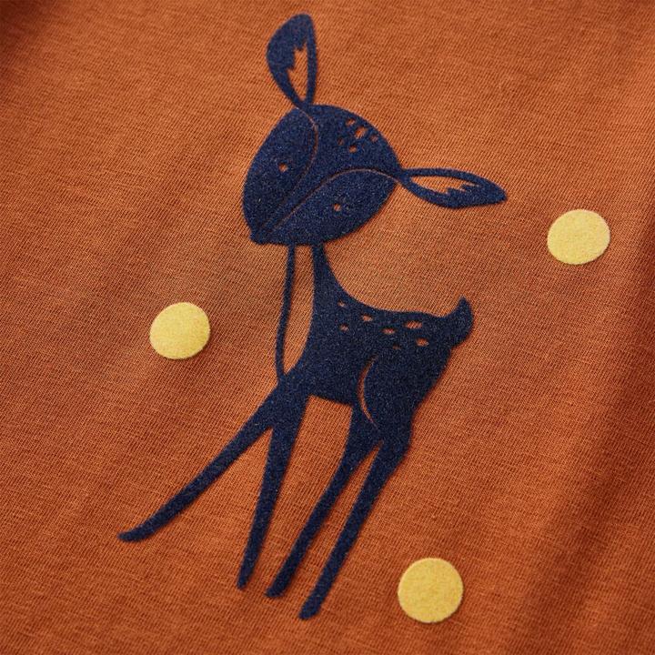 Image du produit VidaXL T-shirt manches longues enfant Cognac 128,Matière : 95% coton. 5 (128)