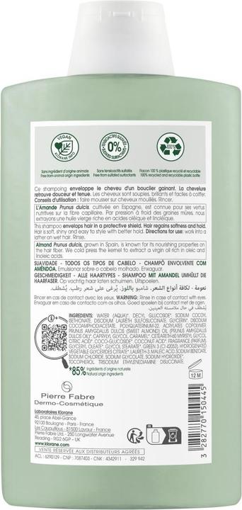 Produktbild Klorane Shampoo mit Mandelmilch (400 ml, Flüssiges Shampoo)