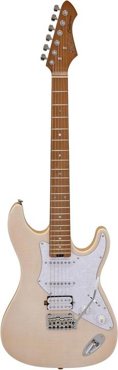 Aria Pro II Hot Rod Collection 714-MK2 Fullerton Marble White Electric Guitar (A-714-MK2 MBWH) (Electric guitar, Chrome finish, Maple top)