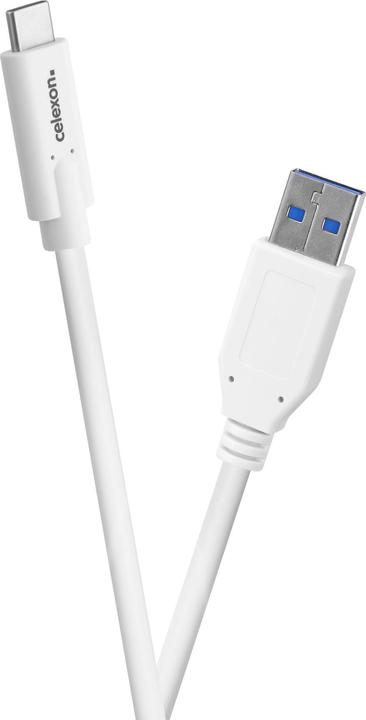 Actual product image Celexon USB-C auf USB-A Kabel - USB 3.2 Gen 2x1 1,0m, weiss (1 m, USB 3.2 Gen 2)