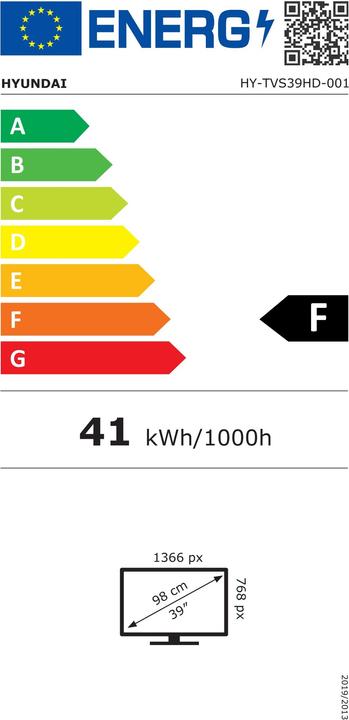 Energie-Label Hyundai HY-TVS39HD-001 (39", HD ready)