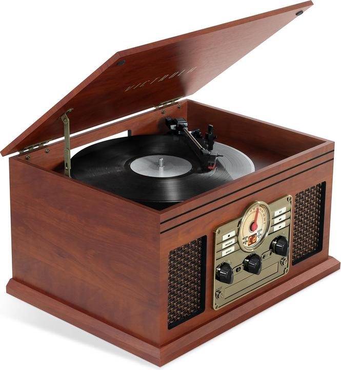 Actual product image Victrola Classic Chaine Stereo 6 En 1 Platine Vinyle Acajou New Pack (Automatic)