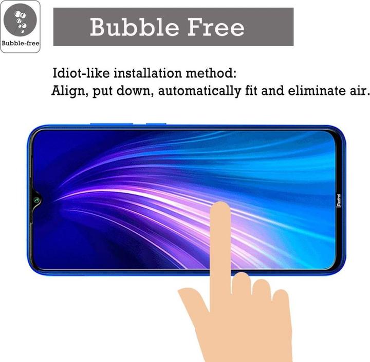 Immagine prodotto Screenguard Xiaomi Redmi Note 8 Pellicola di vetro protettiva a schermo intero 2.5D 9H (1 Pezzo/i, Xiaomi Redmi Nota 8)