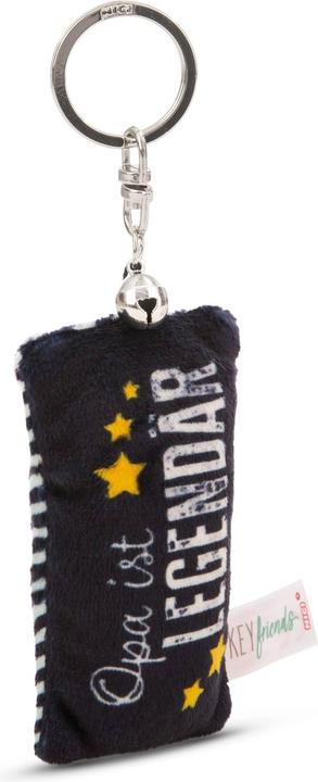 Image du produit Magni NICI Schlüsselanhänger Mini Plüschkissen Opa ist legendär mit Glöckchen 8cm