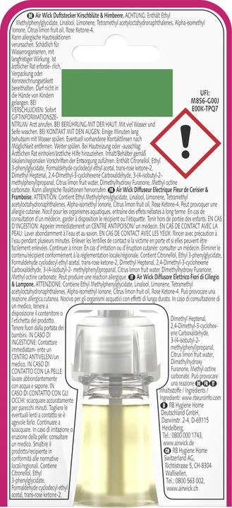 Actual product image Air Wick Fragrance plug refill cherry blossom & raspberry 19ml