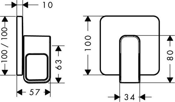 Produktbild Axor Urquiola Absperrventil Unterputz DN15 / DN20