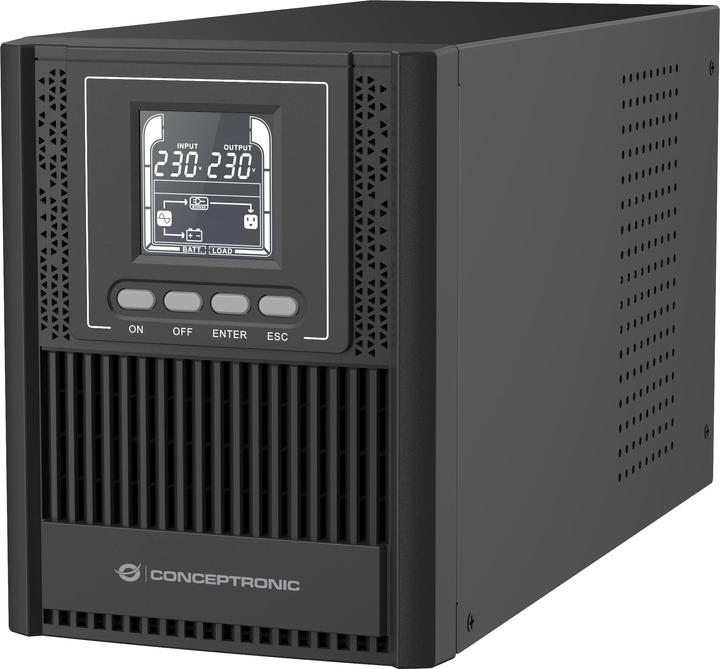 Actual product image Conceptronic ZEUS UPS 1000VA 900W Online UPS,IEC EPO Port (1000 VA, 900 W, Online double converter UPS)