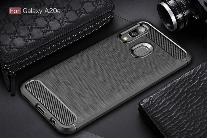 Produktbild Screenguard Samsung Galaxy A20e Hülle Carbon Brushed Soft TPU (Samsung Galaxy A20e)