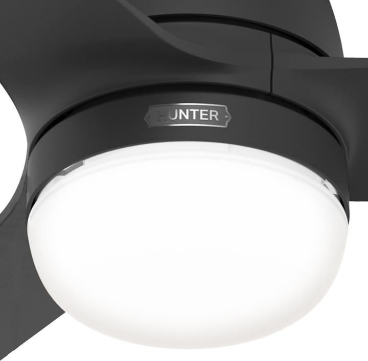 Actual product image Hunter Fans Outdoor Deckenventilator Seawave Schwarz mit Licht (45.70 dB)