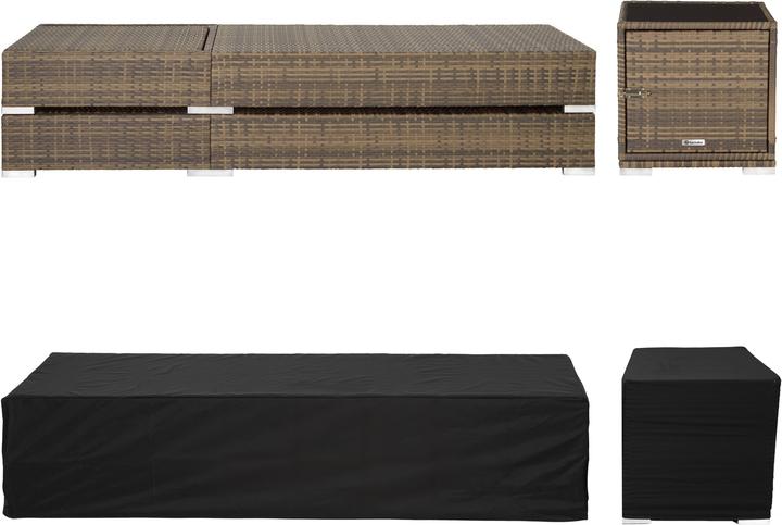 Actual product image tectake Sun loungers rattan (184 cm)